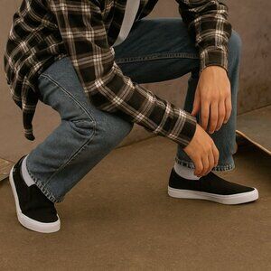Hurley 9.5 Sneaker Men Arlo Slip On Loafer Canvas Casual Retro Classic Shoe